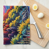 Sunset Canyon River Art Theedoek (Quarter Fold)