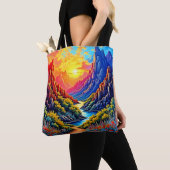  Sunset Canyon River Art Tote Bag (Dichtbij)