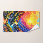Sunset Canyon River Kunst Bad Handdoek (Handdoek)