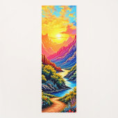 Sunset Canyon River Kunst Yogamat (Voorkant)