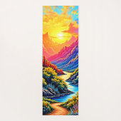 Sunset Canyon River Kunst Yogamat (Achterkant)