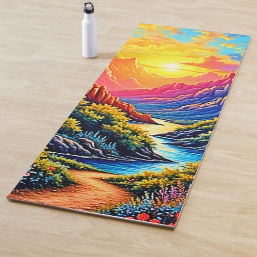 Sunset Canyon River Kunst Yogamat (In situ)