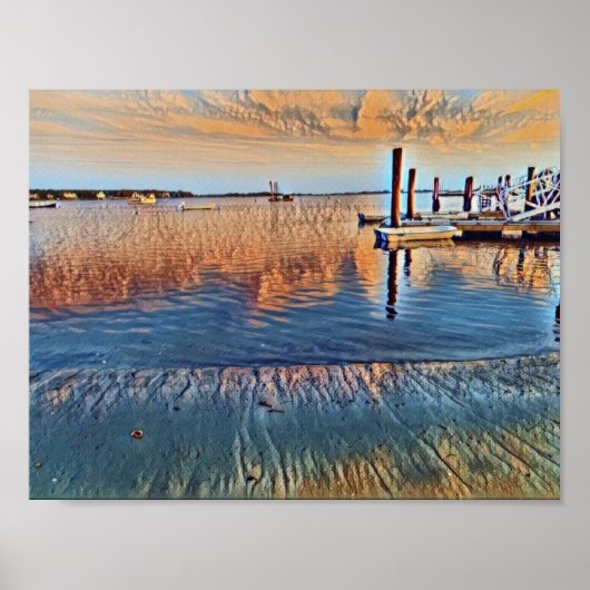 Sunset Cape Cod Dock Poster (Voorkant)