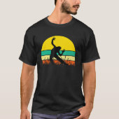  Sunset Capoeira Silhouette Retro T-shirt (Voorkant)