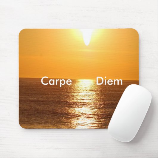 Sunset, Carpe Diem - Gepersonaliseerd Muismat (Met muis)