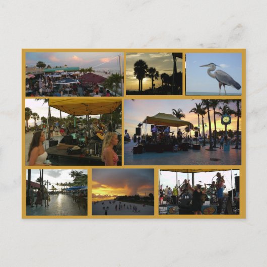 Sunset Celebration Briefkaart - Fort Myers Beach (Voorkant)