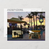 Sunset Celebration Briefkaart - Fort Myers Beach (Voorkant / Achterkant)