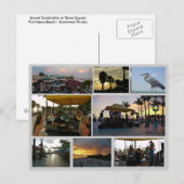 Sunset Celebration Briefkaart - in Fort Myers Beac (Voorkant / Achterkant)