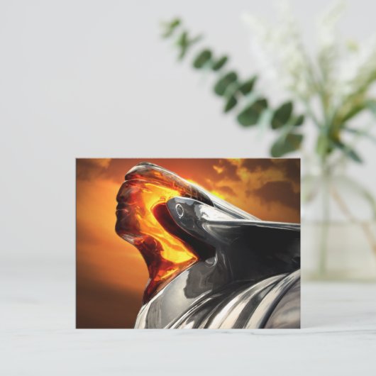 Sunset Chief Pontiac Chieftain Classic Car Briefkaart (Staand voorkant)