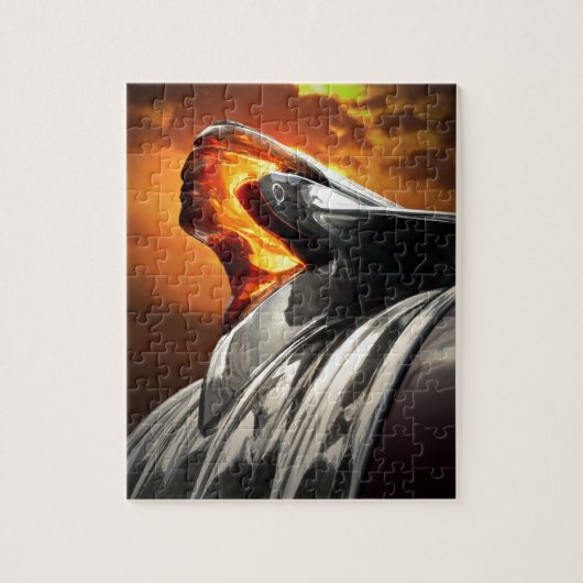 Sunset Chief Pontiac Chieftain Classic Car Legpuzzel (Verticaal)