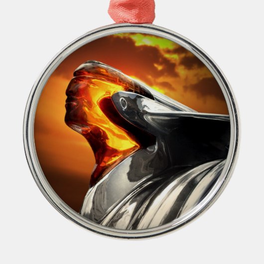 Sunset Chief Pontiac Chieftain Classic Car Metalen Ornament (Voorkant)