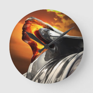 Sunset Chief Pontiac Chieftain Classic Car Ronde Klok