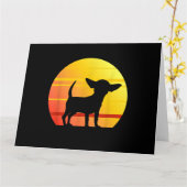 Sunset Chihuahua Kaart (Gele Bloem)