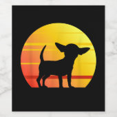 Sunset Chihuahua Wijn Etiket (Enkel label)