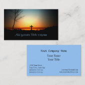 Sunset Christelijk Cross Visitekaartje (Voorkant / Achterkant)