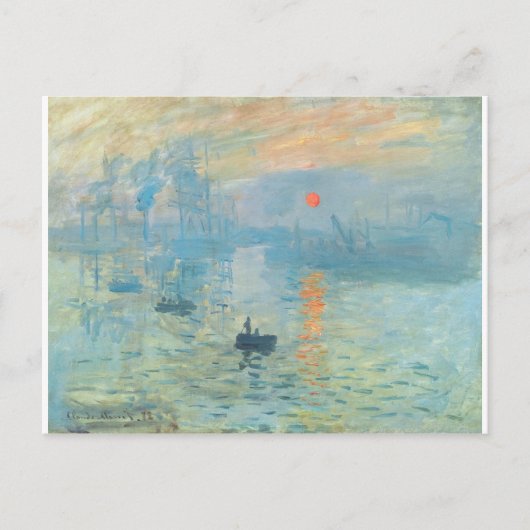 Sunset - Claude Monet Briefkaart (Voorkant)