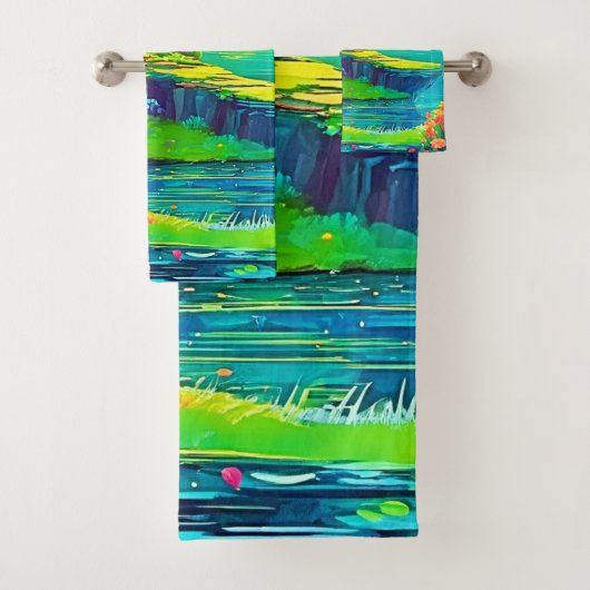 Sunset Cliff Paradise Art Bad Handdoek (Insitu)