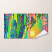 Sunset Cliff Paradise Art Bad Handdoek (Handdoek)