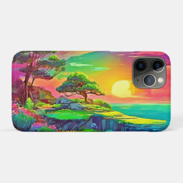 Sunset Cliff Paradise Art Case-Mate iPhone Case