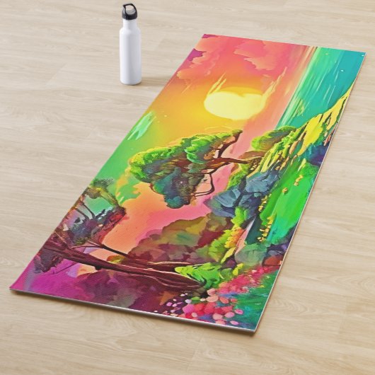 Sunset Cliff Paradise Art Yogamat (In situ)