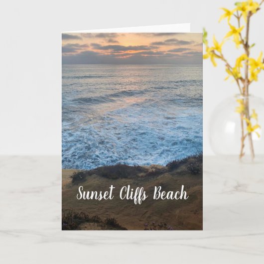 Sunset Cliffs Beach Kaart (Gele Bloem)