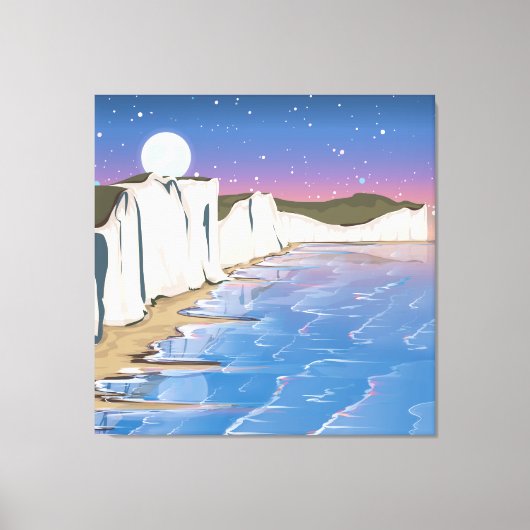 Sunset Cliffs by the Ocean Canvas Afdruk (Voorkant)