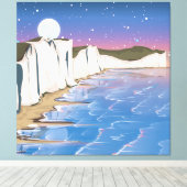 Sunset Cliffs by the Ocean Canvas Afdruk (Insitu (Houten vloer))