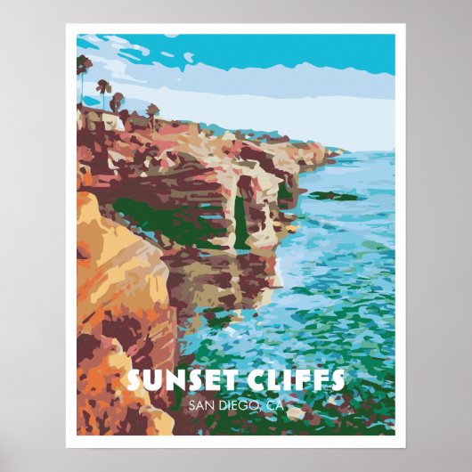 Sunset Cliffs Poster (Voorkant)