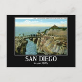 Sunset Cliffs, San Diego CA,  Briefkaart (Voorkant)