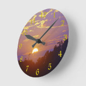 Sunset Clock (medium) Ronde Klok (Hoek)