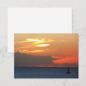 Sunset Clouds and Sailboat Seascape (Voorkant / Achterkant)