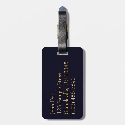 Sunset Clouds and Sailboat Seascape Bagagelabel (Achterkant verticaal)