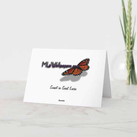 Sunset Clouds and Sailboat Seascape Bedankkaart (Achterkant)