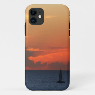 Sunset Clouds and Sailboat Seascape Case-Mate iPhone Case