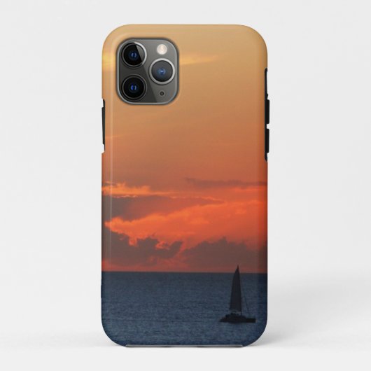 Sunset Clouds and Sailboat Seascape Case-Mate iPhone Case (Achterkant)