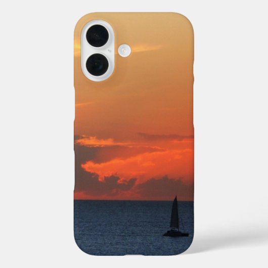 Sunset Clouds and Sailboat Seascape Case-Mate iPhone Case (Achterkant)