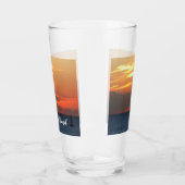 Sunset Clouds and Sailboat Seascape Glas (Links)