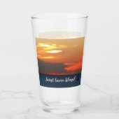 Sunset Clouds and Sailboat Seascape Glas (Voorkant)