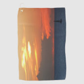 Sunset Clouds and Sailboat Seascape Golfhanddoek (Voorkant)