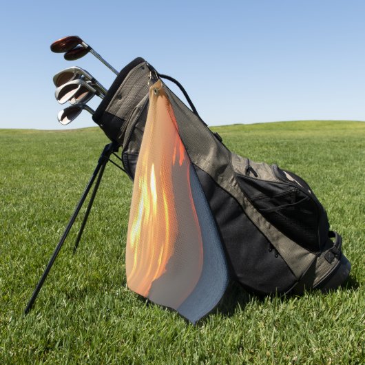 Sunset Clouds and Sailboat Seascape Golfhanddoek (Groen)