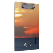 Sunset Clouds and Sailboat Seascape Klembord (Rechts)