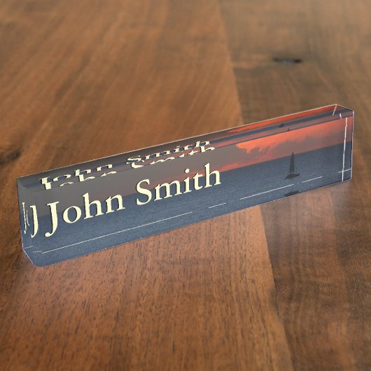 Sunset Clouds and Sailboat Seascape Naambordje (Zijkant)