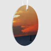 Sunset Clouds and Sailboat Seascape Ornament (voorkant)