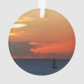 Sunset Clouds and Sailboat Seascape Ornament (achterkant)