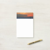 Sunset Clouds and Sailboat Seascape Post-it® Notes (Op bureau)