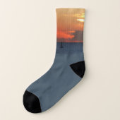 Sunset Clouds and Sailboat Seascape Sokken (Links - buitenkant)