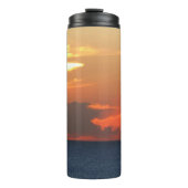 Sunset Clouds and Sailboat Seascape Thermosbeker (Voorkant)