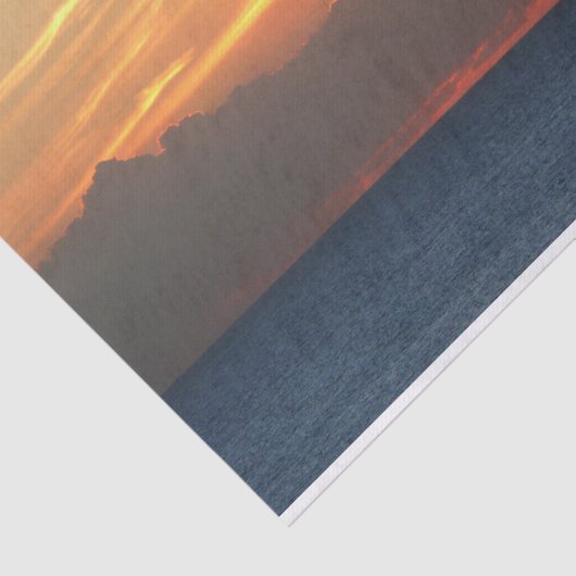 Sunset Clouds and Sailboat Seascape Tissuepapier (Detail)