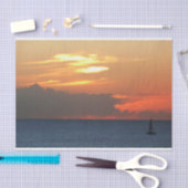 Sunset Clouds and Sailboat Seascape Tissuepapier (Craft)