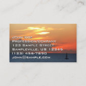 Sunset Clouds and Sailboat Seascape Visitekaartje (Voorkant)